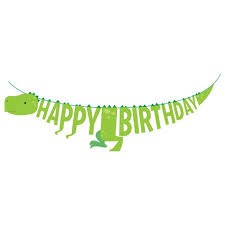 Dinosaur Happy Birthday Banner