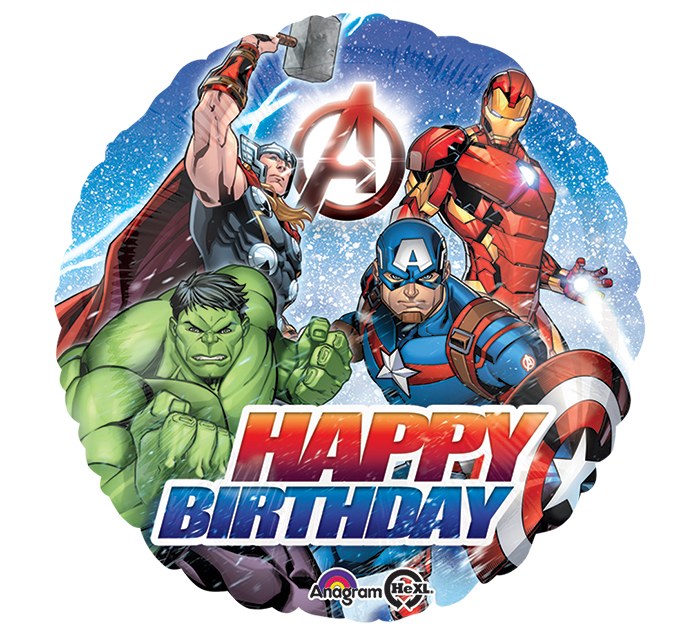 Avengers / Standard Size Happy Birthday Mylar Balloon ~ 18&quot;