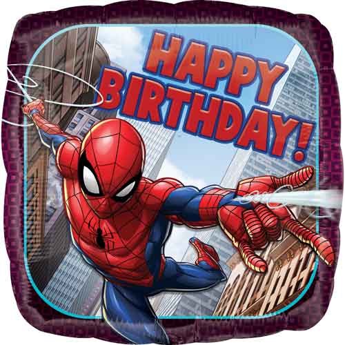 Marvel Spiderman Happy Birthday 18&quot; Standard Size Mylar Helium Balloon