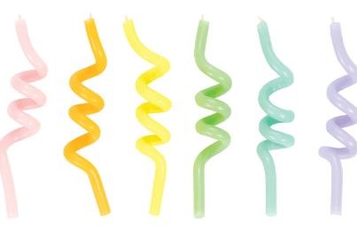 Candle Curly Pastel
