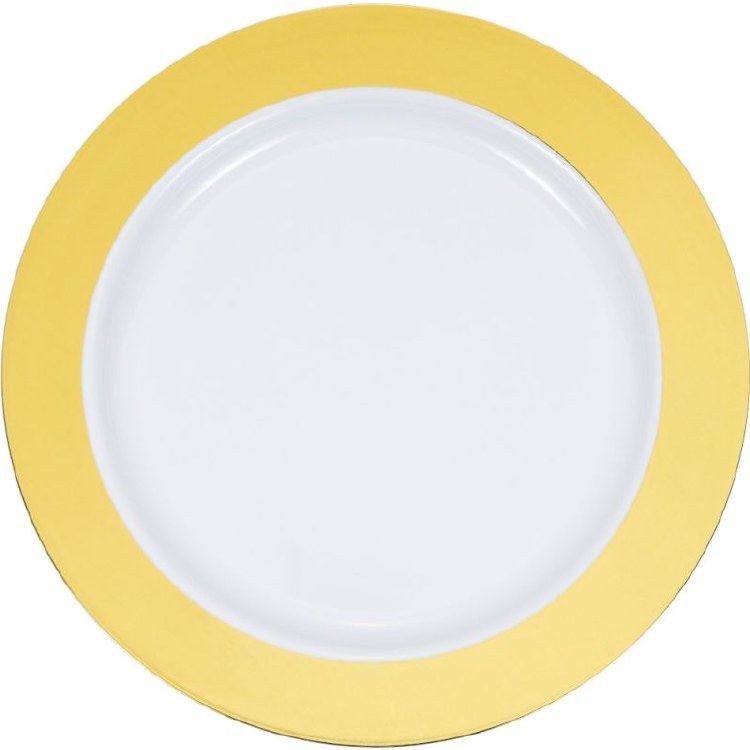Gold Rim Plastic 7.5" Plates