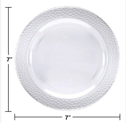 Clear Pebble 7.5in Plates 10ct