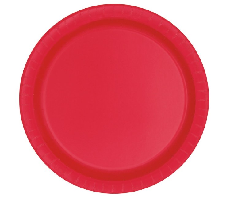 Ruby Red 9" Plates 20ct