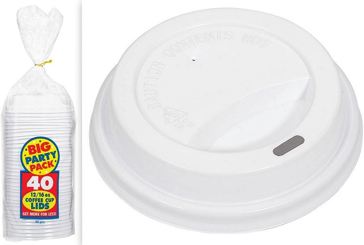 Lids Hot Cup White 40pk