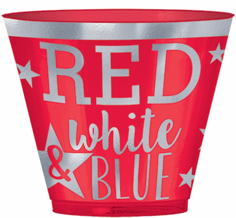 Red &amp; Blue Pl 9oz Tumblers