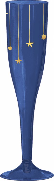 Midnight NY Champagne Glasses
