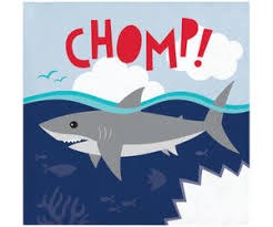 Shark Beverage Napkins 16ct