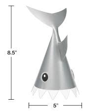 Shark Party Hats 8ct