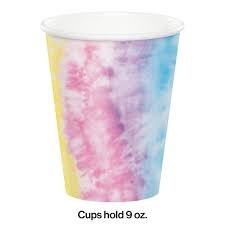 Tie Dye Hot/Cold 9oz Cup 8ct
