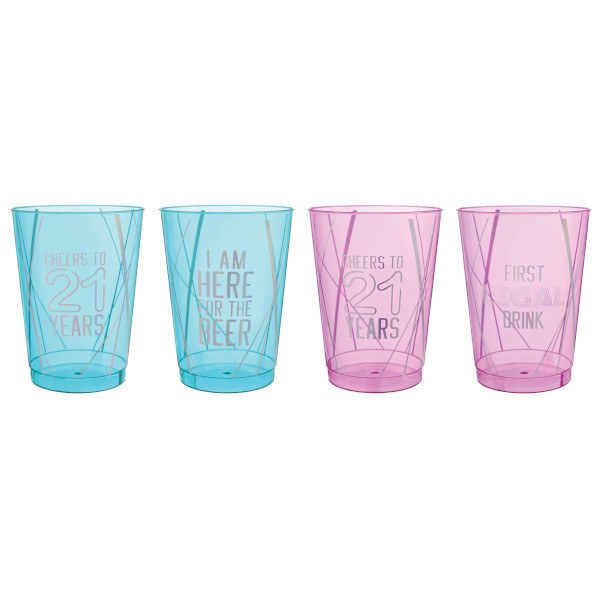 Finally 21 Plastic Tumblers 20pk
