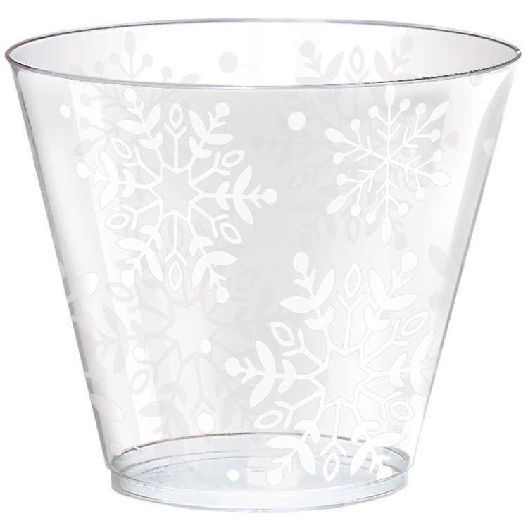 Snowflake Plastic Tumblers 9oz