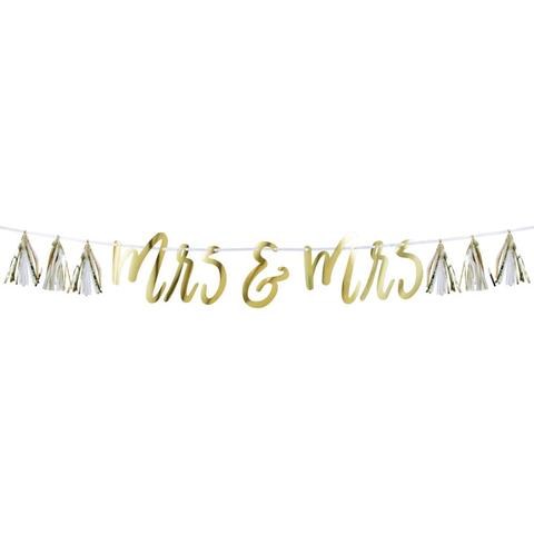 Mrs. &amp; Mrs Wedding Banner