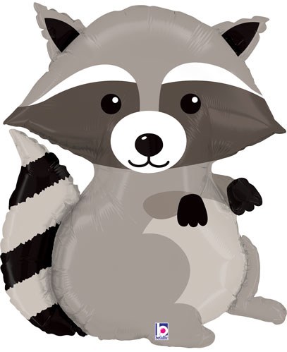 Woodland, Raccoon Shape • Jumbo 36&quot; Mylar Heium Balloon