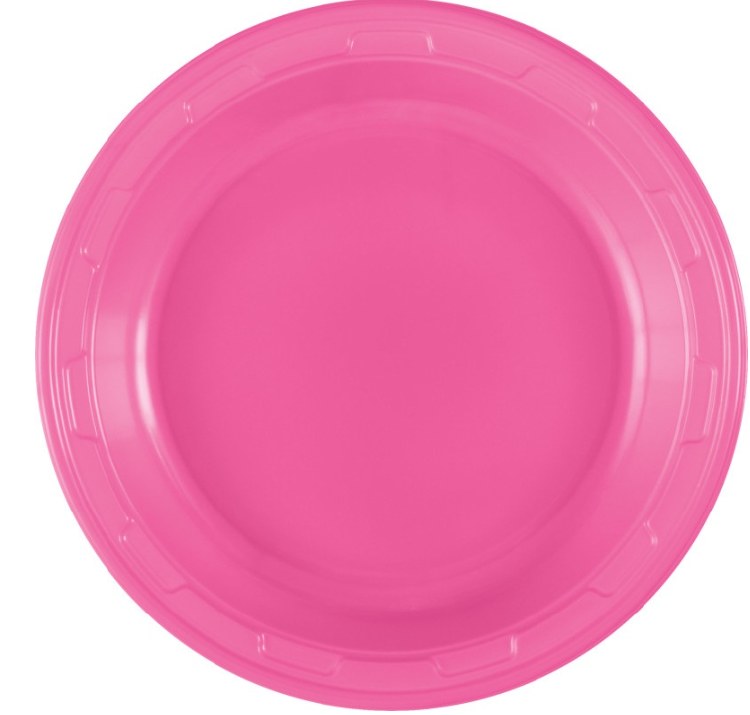 Hot Pink 7in Pl Plates 50ct