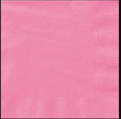 Napkin Bev Hot Pink 40 ct