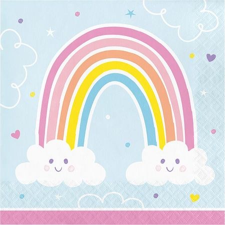 Happy Rainbow Lunch Napkins 16ct