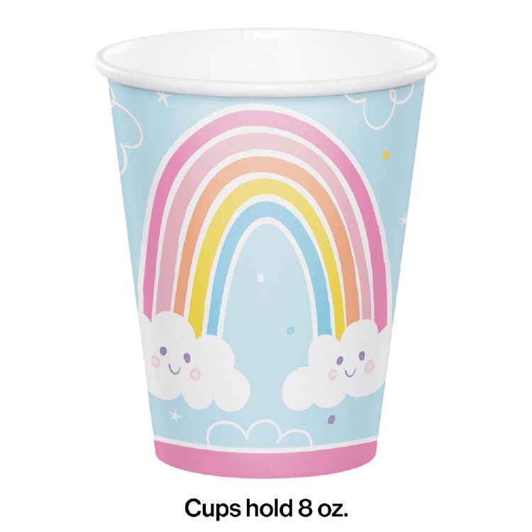 Happy Rainbow Paper Cups 8ct