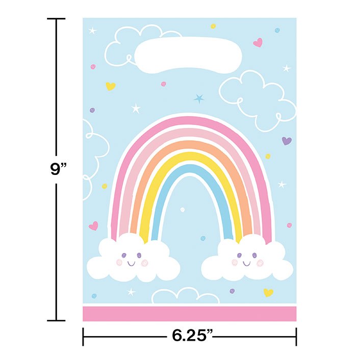 Happy Rainbow Loot Bags 8ct