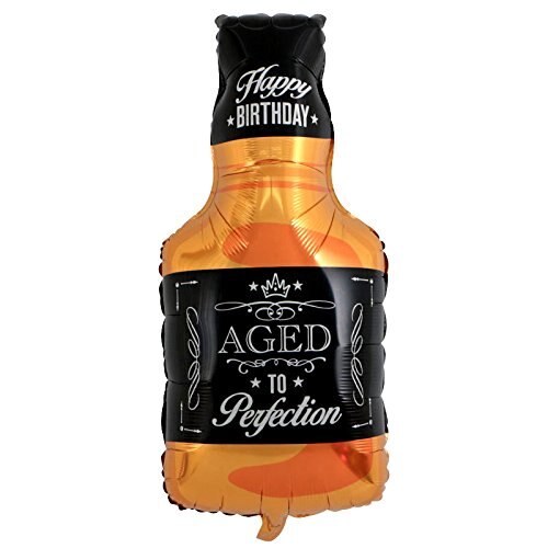 Jumbo Aged To Perfection / Happy Birthday Whisky Mylar ~ 34"