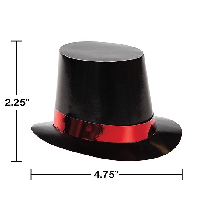 Mini Top Hat Party Favors 4ct