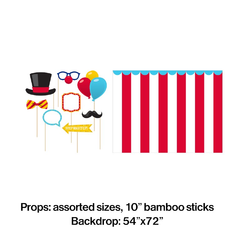 Carnival Photo Booth Kit 9pc