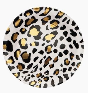 Leopard Metallic Gold 7"Plates