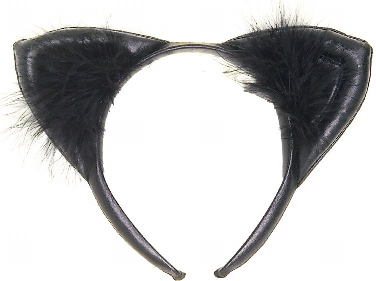 Cat Ear Headband Faux Leather