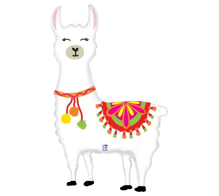 Farm, Llama Fancy Shoes Shape • Jumbo 45" Mylar Helium Balloon