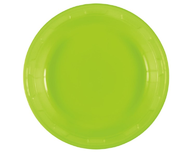 Lime Green 7in Pl Plates 50ct