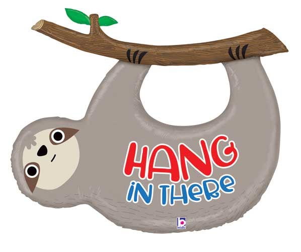 Jungle, Safari • Sloth, Hang In There / Jumbo 42&quot; Mylar Helium Balloon