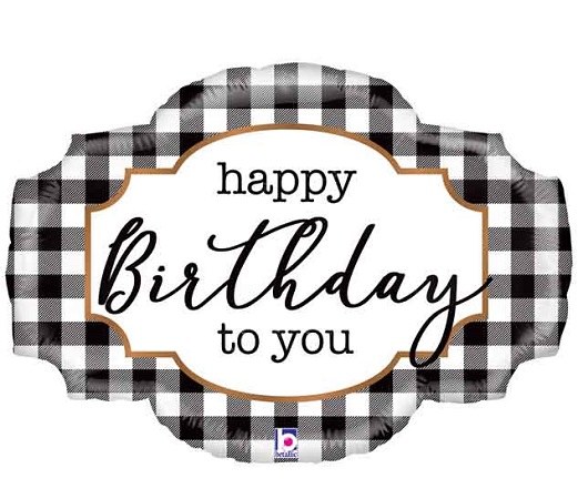 MYLR OS HB Plaid BK/WH 32"