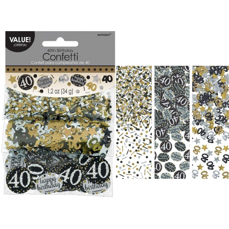 Sparkling 40 Confetti