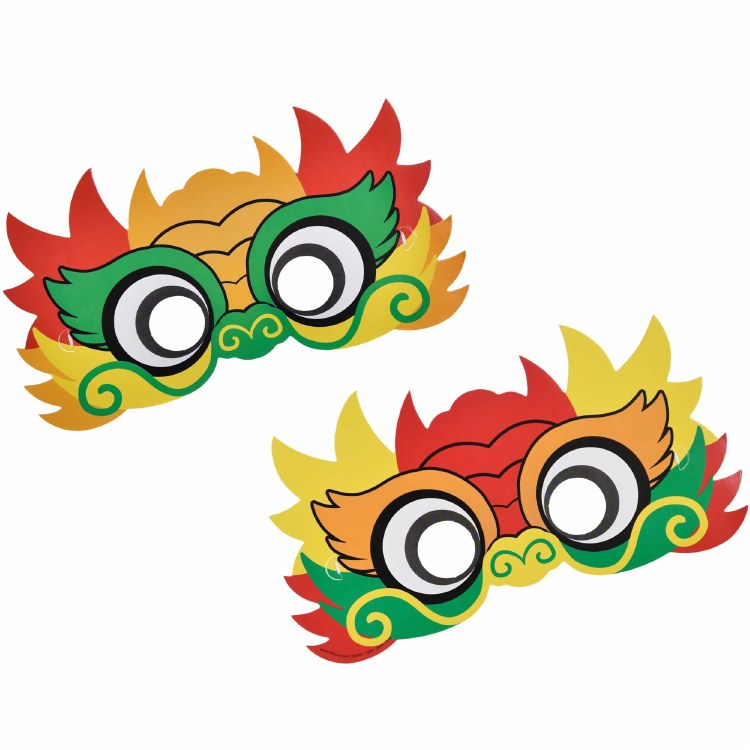 Chinese New Year Masks 8ct
