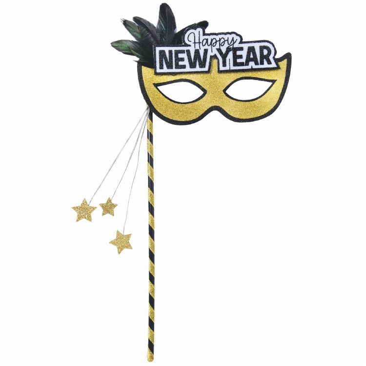 NYE Mask On A Stick