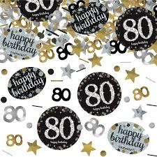 Sparkling 80th Bday Confetti