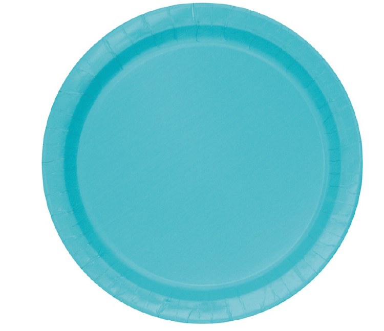 Teal 10in Pl Plates 50ct