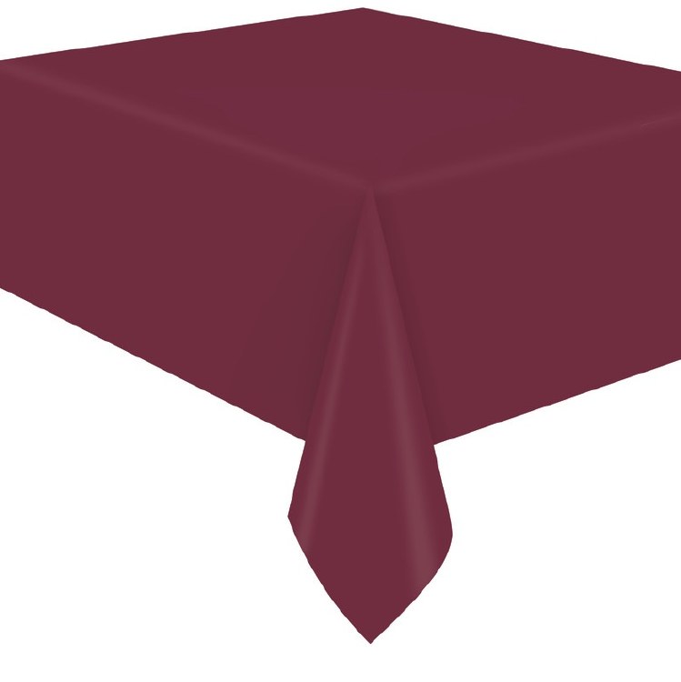 Burgundy Plastic Tablecover