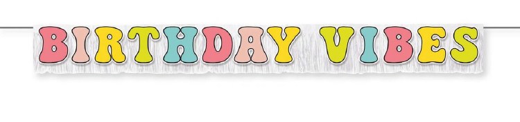 Birthday Vibes Fringe Banner