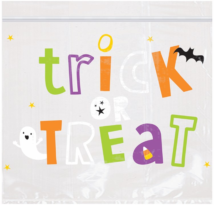 Treat Bag Re-Seal Halloween 6"x7"