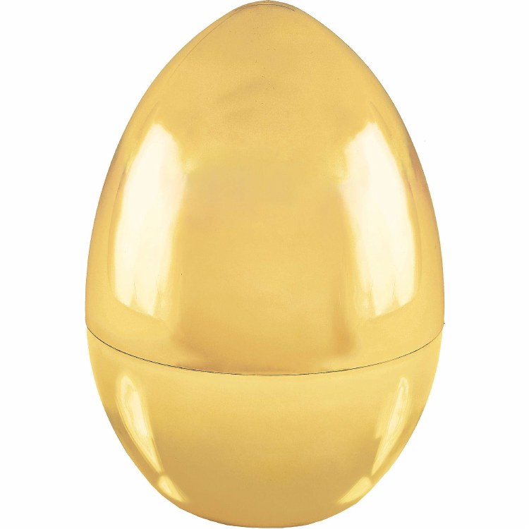 Fillable Jumbo 4in. Plastic Gold Easter Egg ~ 1 Count