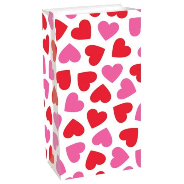 Valentine Paper Treat Bags 12pcs