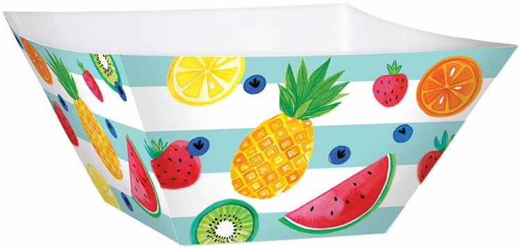 Fruit Lg Sq Bowl Paper 3pk