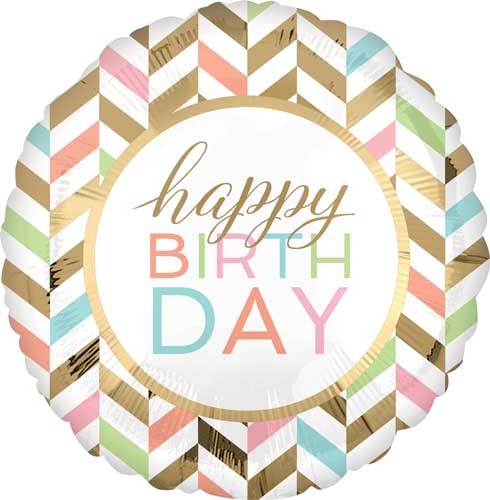 Jumbo Pastel Happy Birthday ~ 28"