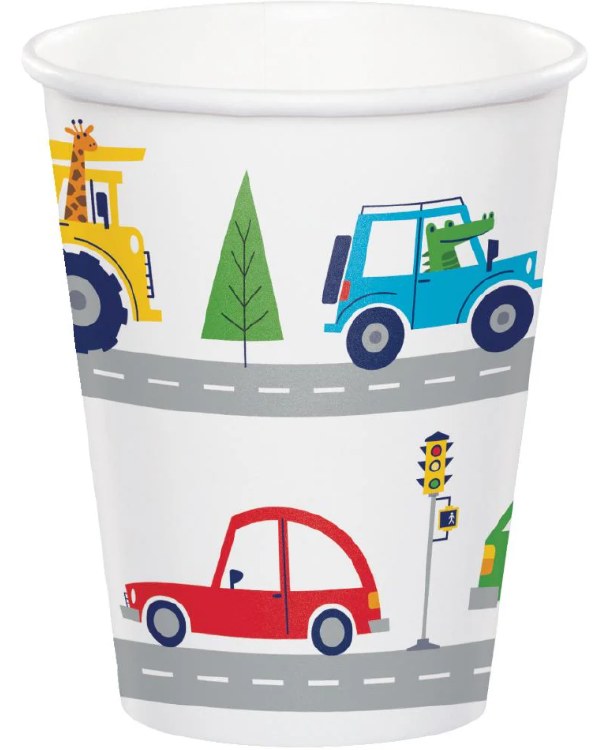 Transportation Time 9oz Cups