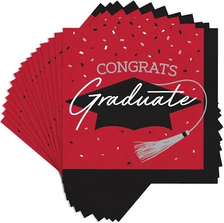 School Spirit Red 7in Plates