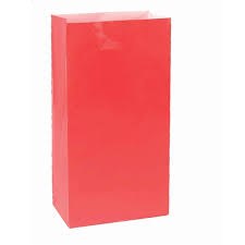Red Paper Loot Bags (12pk)