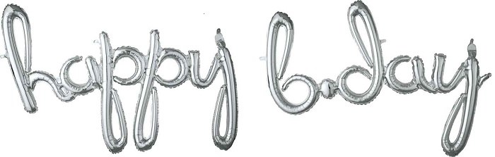 AirFill Banner Kit, Happy B-Day • Silver