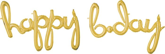 AirFill Banner Kit, Happy B-Day • Gold