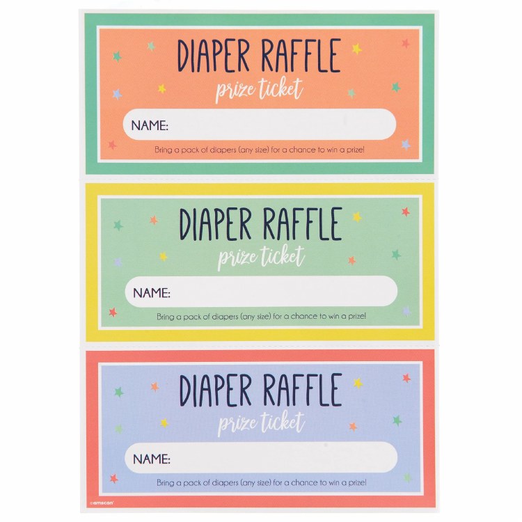 Diaper Raffle Price Tickets 48ct