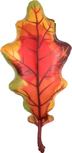 Leaf, Oak Red • Jumbo 42" Mylar Helium Balloon